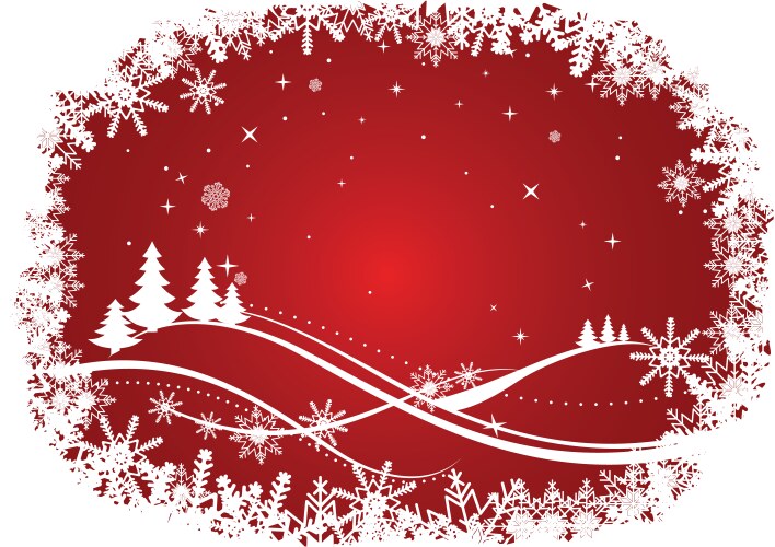 Snow tree Royalty Free Vector Image - VectorStock