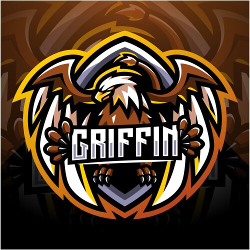 Griffin esport mascot logo design Vector Image