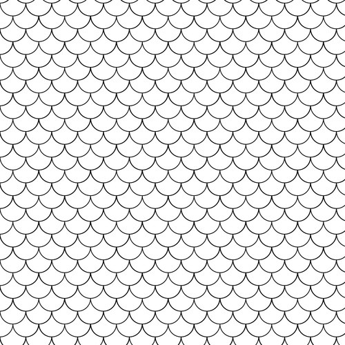 Scales & Patterns: Mermaid Dragon Vector Image