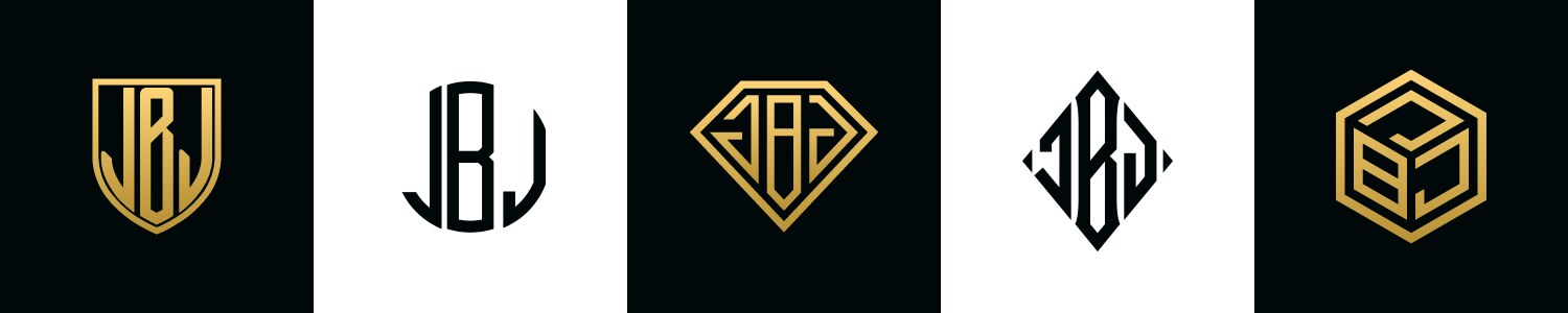 Initial letters joz logo designs bundle this Vector Image