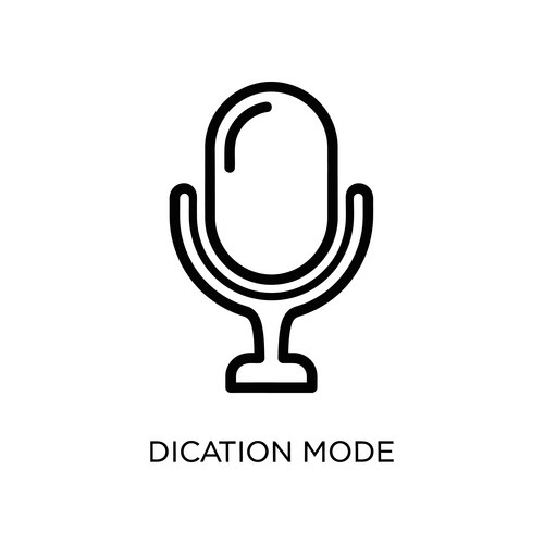 Black Microphone Icon - Dedication Mode – Royalty-Free Vector | VectorStock