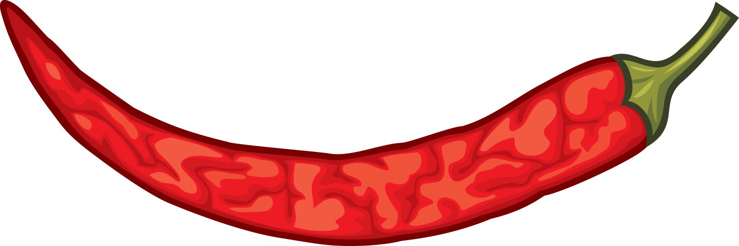 Red hot chili pepper realistic 3d Royalty Free Vector Image