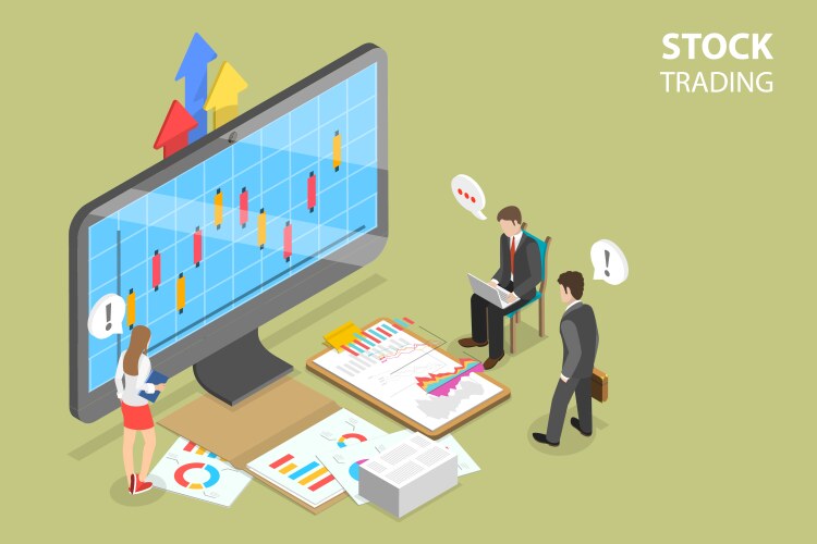 3d isometric flat conceptual Royalty Free Vector Image
