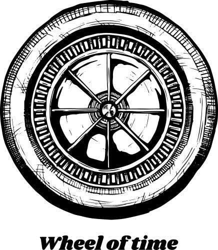 Retro Steel Wheel Vector Image