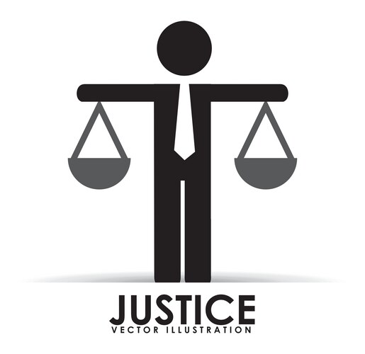 Justice Scales Icon - Hand Silhouette – Royalty-Free Vector | VectorStock