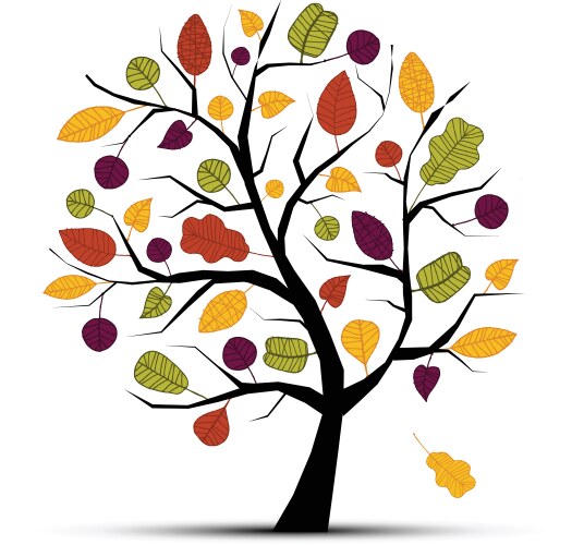 Green leaves tree Royalty Free Vector Image - VectorStock