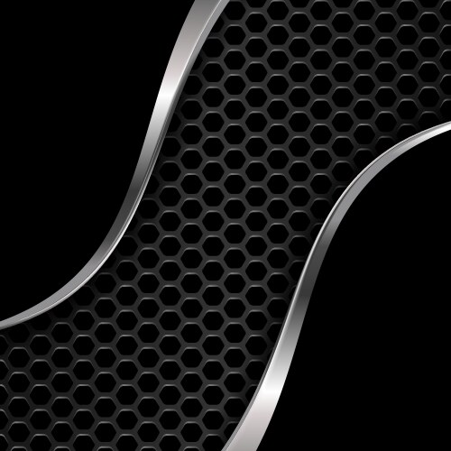 Hexagon metal background Royalty Free Vector Image