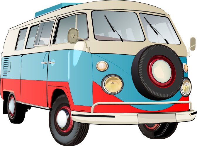 Old bus vector image