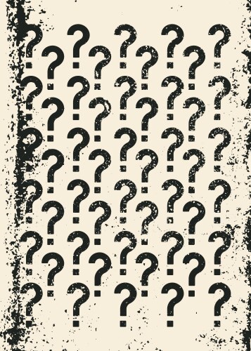 Question mark typographical grunge vintage poster vector image