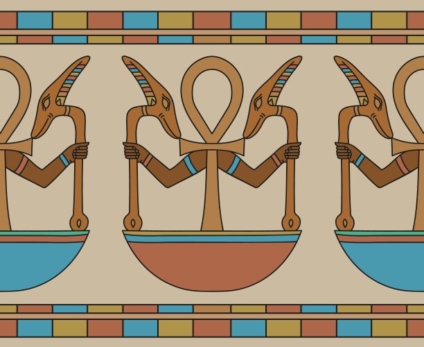 Ancient egyptian drawing vector image