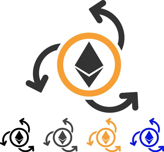 Ethereum source swirl icon Vector Image