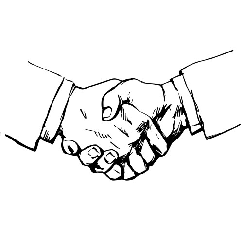 Handshake Symbol - Friendship & Agreement Vector Image
