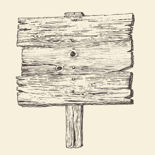 Vintage Wooden Signboard – Royalty-Free Vector | VectorStock