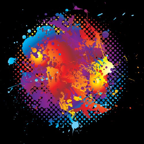 Splat ink rainbow Royalty Free Vector Image - VectorStock