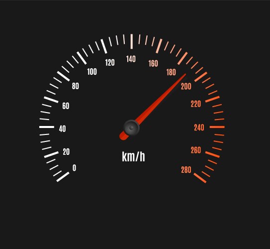 speed counter or speedometer dashboard car vector image