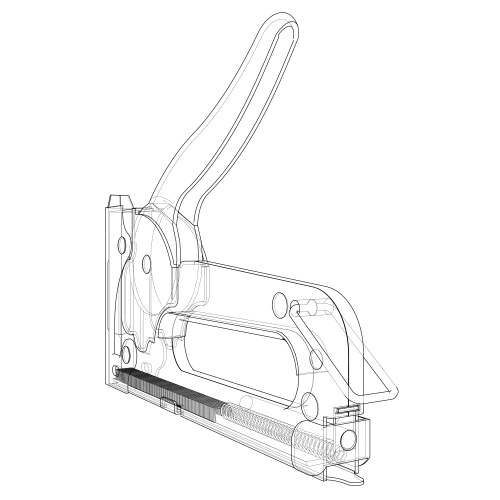 Outline construction stapler Royalty Free Vector Image