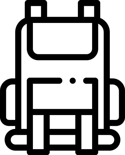 Back icon thin linear style design isolated Vector Image