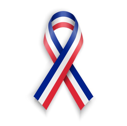 French Flag Ribbons Vector Image