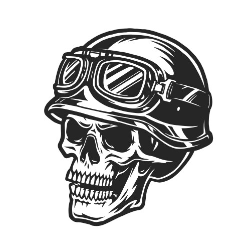 Spooky Skull Rider Vector Image