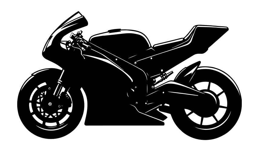 Motorcycle Racing Silhouette Vector Image