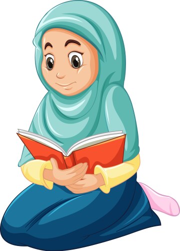 Muslim Girl Reading Vector Images (over 620)