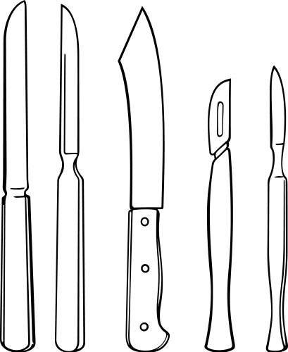 Surgical instruments vector image