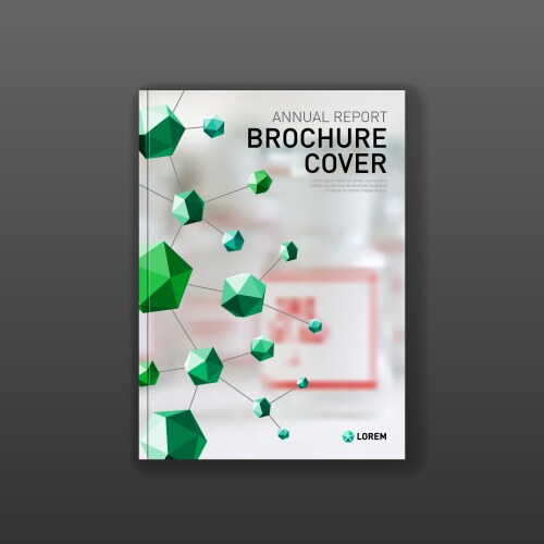 pharmaceutical brochure cover template vector image