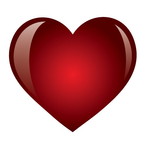 Two red heart symbol Royalty Free Vector Image