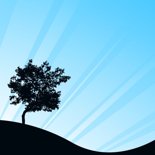 Tree With Background Vector Landscape with tree Royalty Free Vector Image - VectorStock