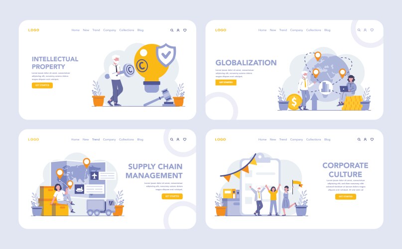 Sustainability and operational processes concept vector image