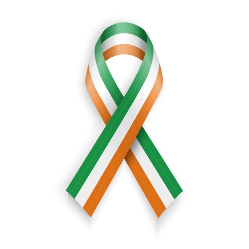 Ireland flag abstract irish ribbons Vector Image