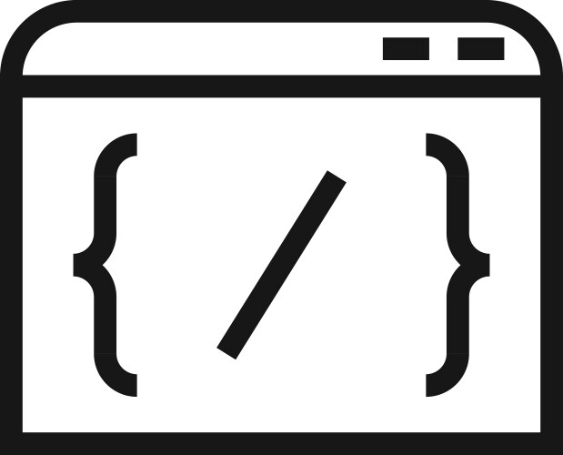 code line icon programming language script symbol vector