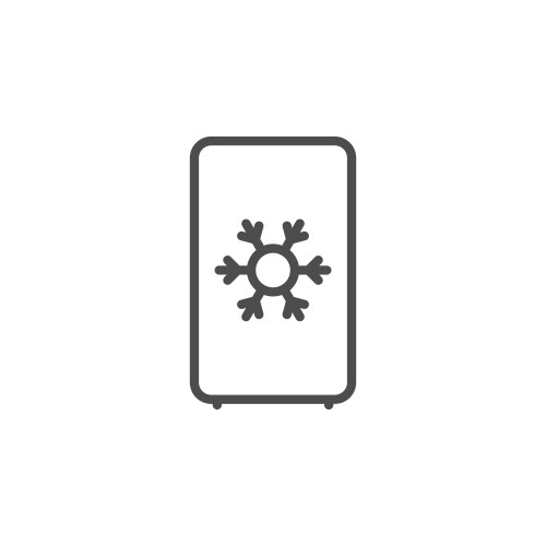 Fridge cooling line outline icon vector image