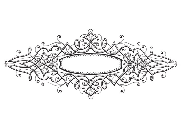 Old antique high ornate frame Royalty Free Vector Image