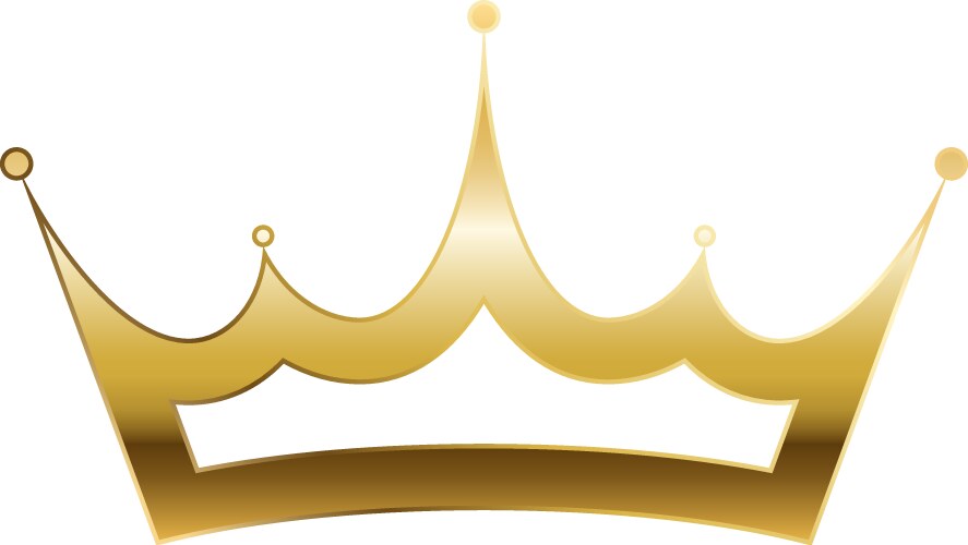 concept of golden crown isolated on white vector