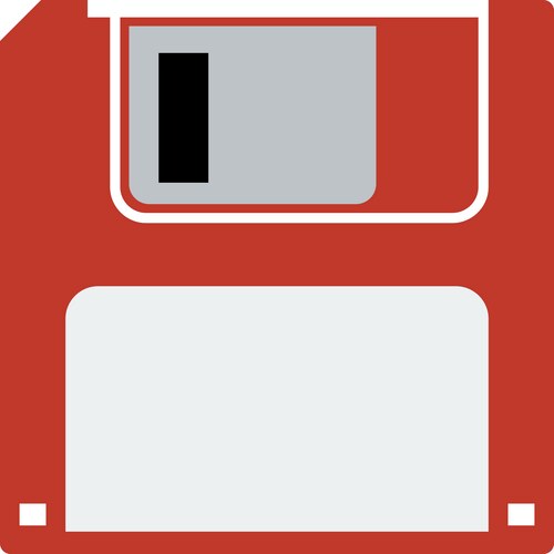 Data concept symbol floppy disk icon Royalty Free Vector