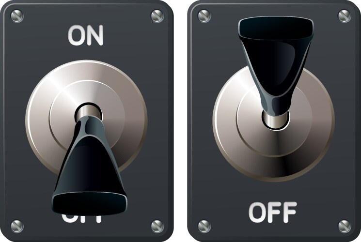 Icon on off switch Royalty Free Vector Image - VectorStock