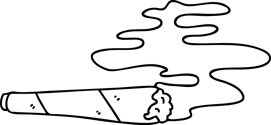 Cartoon Joint Line Art Vector Image