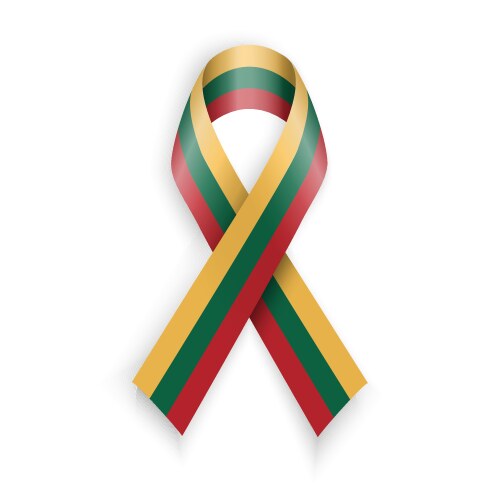 Lithuanian Flag Ribbons Vector Image