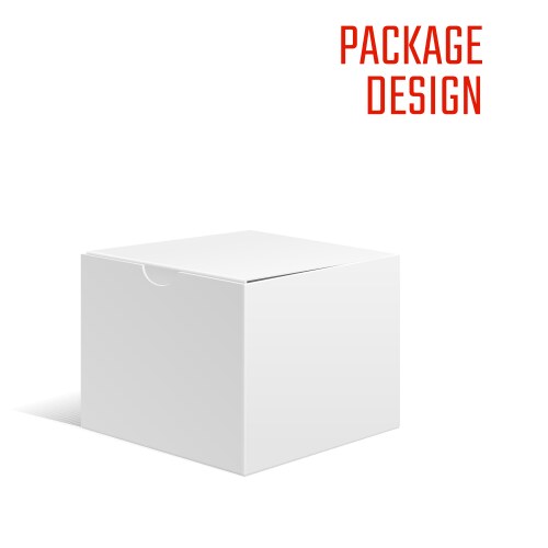 Packaging rectangle box die cut template design Vector Image