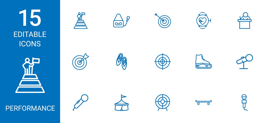 7 performance icons (36953288) – Free Vector | VectorStock