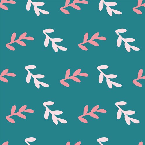 Leaves seamless repeat pattern background Vector Image