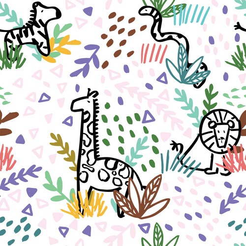 Safari seamless repeat pattern design Vector Image