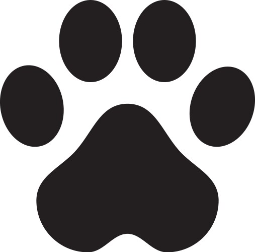 Cute Paw Print Icon Vector Image