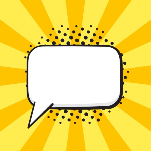 Pop art comic speech bubble Royalty Free Vector Image