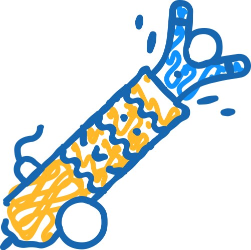 Aerodynamic cannon icon doodle Vector Image