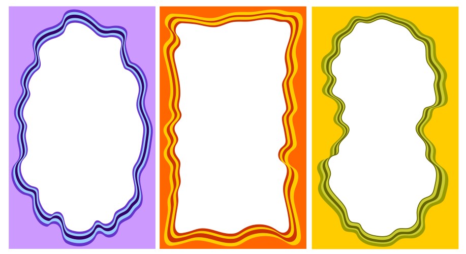 Frames for text in the style of hand drawn frame Vector Image