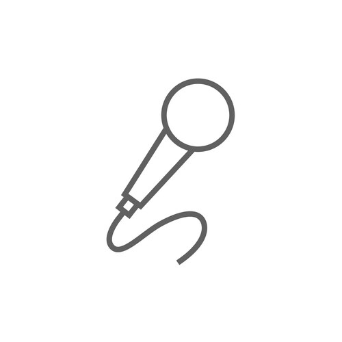 Microphone line icon electronic and device Vector Image