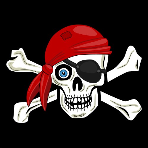 Pirate skull Royalty Free Vector Image - VectorStock