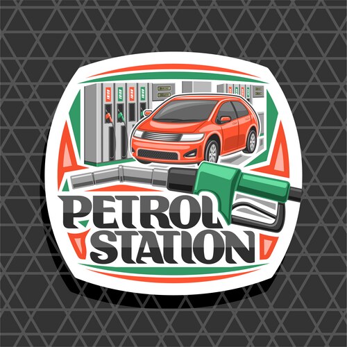 Logo for petrol station Vector Image